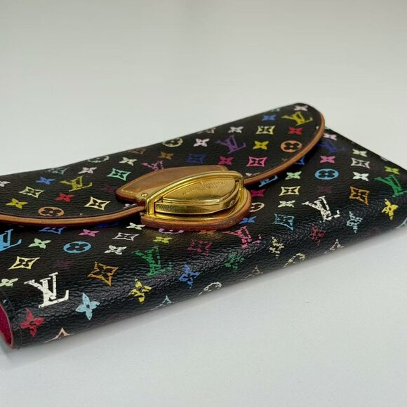 Louis Vuitton Black Multicolor Wallet with Colorful Monogram Design - Picture 5 of 8